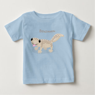 Süße glückliche gefleckte braune Geckok Cartoon-Il Baby T-shirt