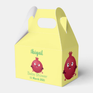 Süße glückliche Granatapfel-Frucht-Cartoon Geschenkschachtel