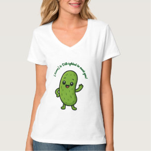 Süße glückliche Gurke Kawaii Cartoon - Personalisi T-Shirt