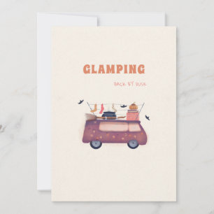 Süße glückliche Hexe Glamping-Kürbisbus Halloween Feiertagskarte