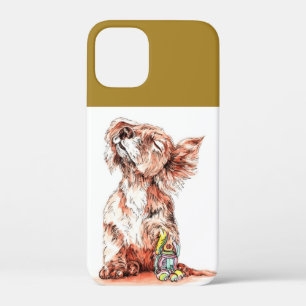 Süße glückliche Hund-Kunst-Skizze Grafik-Schutzhül Case-Mate iPhone Hülle