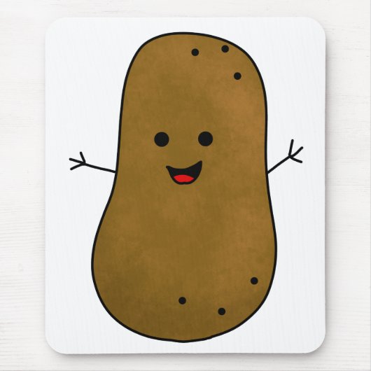 Süße glückliche Kartoffel Mousepad (Vorne)