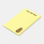 Süße glückliche Kartoffel personalisiert Post-it Klebezettel (angewinkelt)