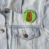 Süße glückliche Kartoffel, personalisierter grüner Button (Beispiel)