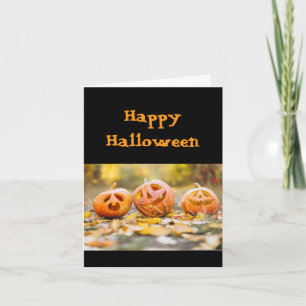 Süße glückliche Kürbisse Halloween Spaß Feiertagskarte