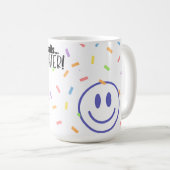 Süße glückliche Lach-Tasse Kaffeetasse (VorderseiteRechts)