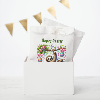 Süße glückliche Osterfaultier Geschenktütchen