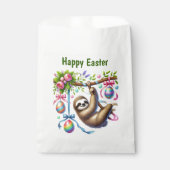 Süße glückliche Osterfaultier Geschenktütchen (Vorderseite)