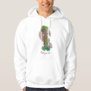 Süße glückliche Pangolin-Ameisenbär-Illustration Hoodie