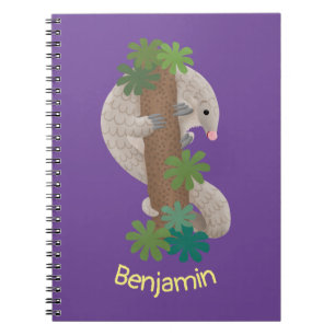 Süße glückliche Pangolin-Ameisenbär-Illustration Notizblock