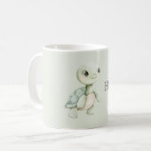 Süße glückliche Schildkröte Kaffeetasse (Vorderseite Links)