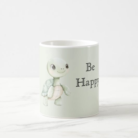 Süße glückliche Schildkröte Kaffeetasse (Mittel)