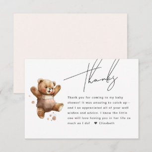 Süße glückliche Teddybär-Baby-Party-Dankeskarten Begleitkarte