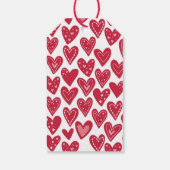 Süße glückliche Valentinstag-Rote Herzen Geschenkanhänger (Rückseite)
