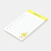 Süße glückliche Zitrone Dinge zu tun Post-it Klebezettel (angewinkelt)