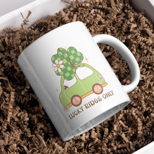 Süße Glücksfahrten nur Retro St. Patrick’s Day Aut Kaffeetasse