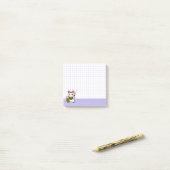 Süße Glückskatze Post-it Klebezettel (Auf Schreibtisch)