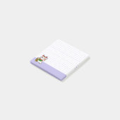Süße Glückskatze Post-it Klebezettel (angewinkelt)