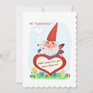 Süße Gnom-Feenvintagevalentine Feiertagskarte