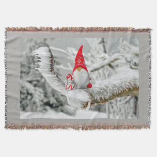 Süße Gnom-Weihnachtsferien-Decke Wurf Decke