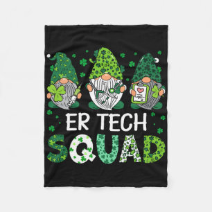 Süße Gnome Er Tech Squad Lustiger St. Patricks Tag Fleecedecke