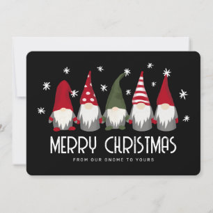 Süße Gnome Frohe Weihnachten Schneeflocken 