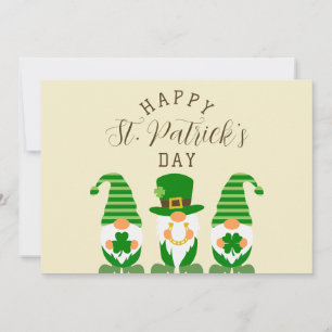 Süße Gnome Grüne Frohe St. Patrick’s Day Moderne Feiertagskarte