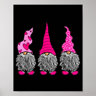 Süße Gnome Herz Lustiger Valentinstag Paare Matc Poster