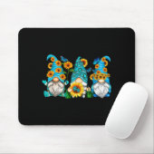 Süße Gnome mit Sonnenblumen-Schmetterlingsgärtnern Mousepad (Mit Mouse)