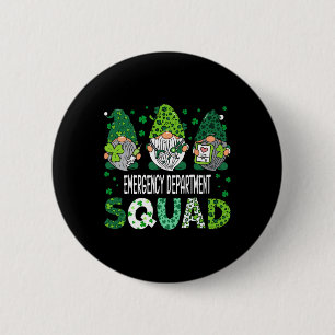 Süße Gnome Notaufnahme-Team Lustig St. Patrick's D Button