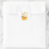 Süße Gold Cupcake Aufkleber (Tasche)