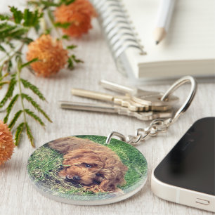 Süße Golden Doodle Mit Text Schlüsselanhänger