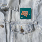 Süße Golden Doodle Quadrat-Taste Button (Beispiel)