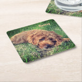 Süße Golden Doodle Rechteckiger Pappuntersetzer (angewinkelt)