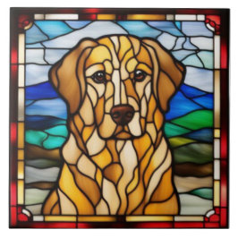 Süße Golden Retriever Dekorative Fliese