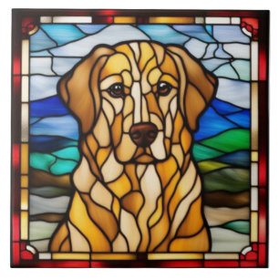 Süße Golden Retriever Dekorative Fliese