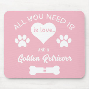 Süße Golden Retriever Mama Süßer Welpe Hund Liebe Mousepad