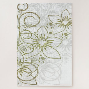 Süße goldene Blumen-Blumen-Puzzles Puzzle