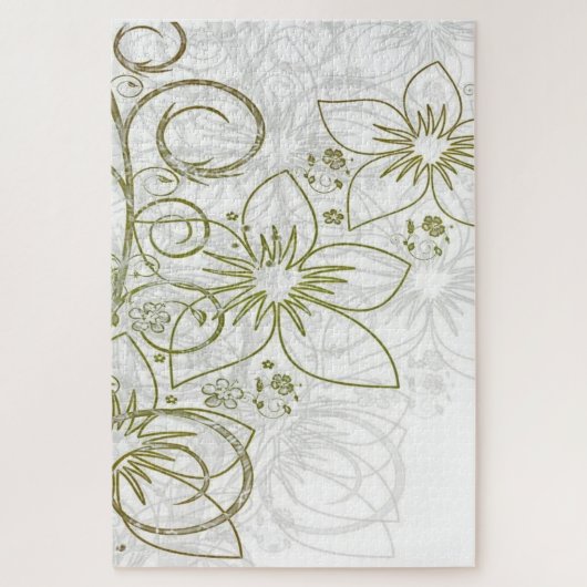 Süße goldene Blumen-Blumen-Puzzles Puzzle (Vertikal)