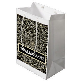 SÜSSE GOLDENE UND SCHWARZE GESCHENKTÜTE