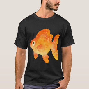 Süße Goldfisch-Wasserfarben-Illustration (funkelnd T-Shirt