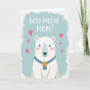 Süße Goldmedaillen-Mutter-Karte Karte