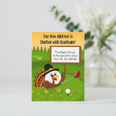 Süße Golfball-Dankeschön-Bewegungsankündigung Feiertagspostkarte (Stehend Vorderseite)