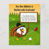 Süße Golfball-Dankeschön-Bewegungsankündigung Feiertagspostkarte (Vorderseite)