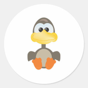 Süße Goofkins-Gans Runder Aufkleber