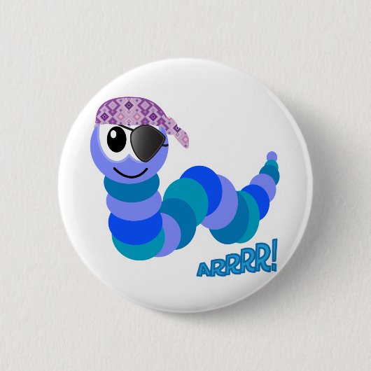 Süße Goofkins-Raupenpirat Button (Vorderseite)