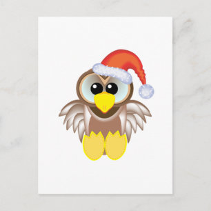 Süße Goofkins Weihnachts-Eule-Santa Feiertagspostkarte