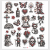 Süße Gothic-Babys 2 Aufkleber (Blatt)