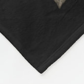 Süße Gothic-Skelett-Fee mit schwarzer Katze Fleecedecke (Ecke)