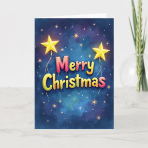 Süße Gradient-Weihnachtskarte Karte